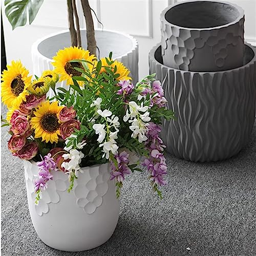 Pot de fleurs blanc petit format pour plantes de sol d'intérieur - 5