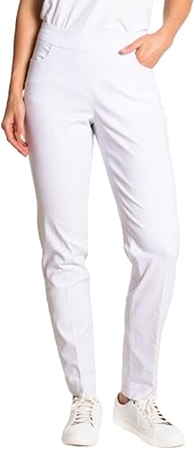 SLIM-SATION Ropa de golf para mujer - Pantalón de pierna recta de ajuste regular con bolsillos para mujer