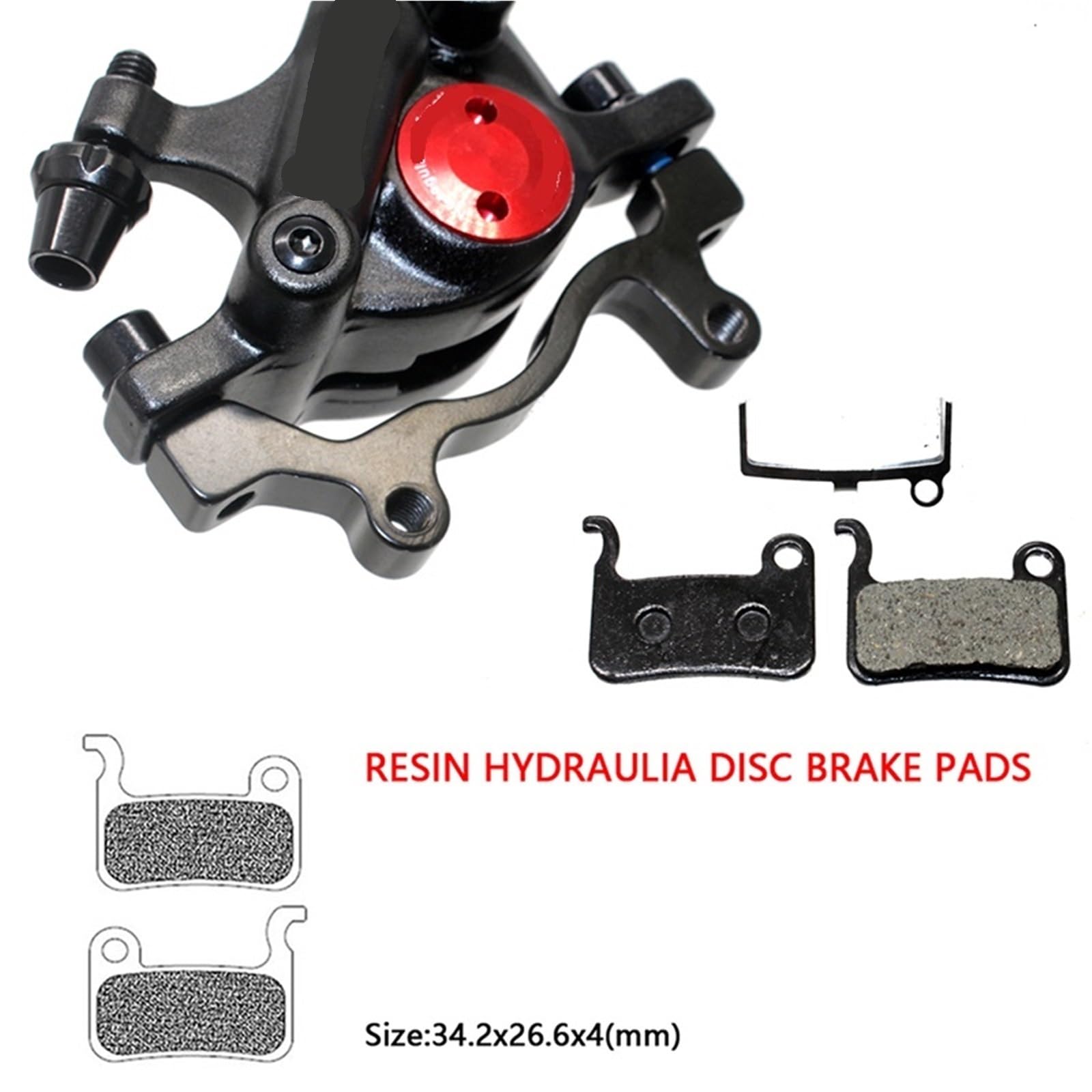 Genérico Pinzas De Disco Hidráulicas MTB, Frenos Hidráulicos De Rotor Delanteros Y Traseros G3 De 160/180mm For Bicicleta