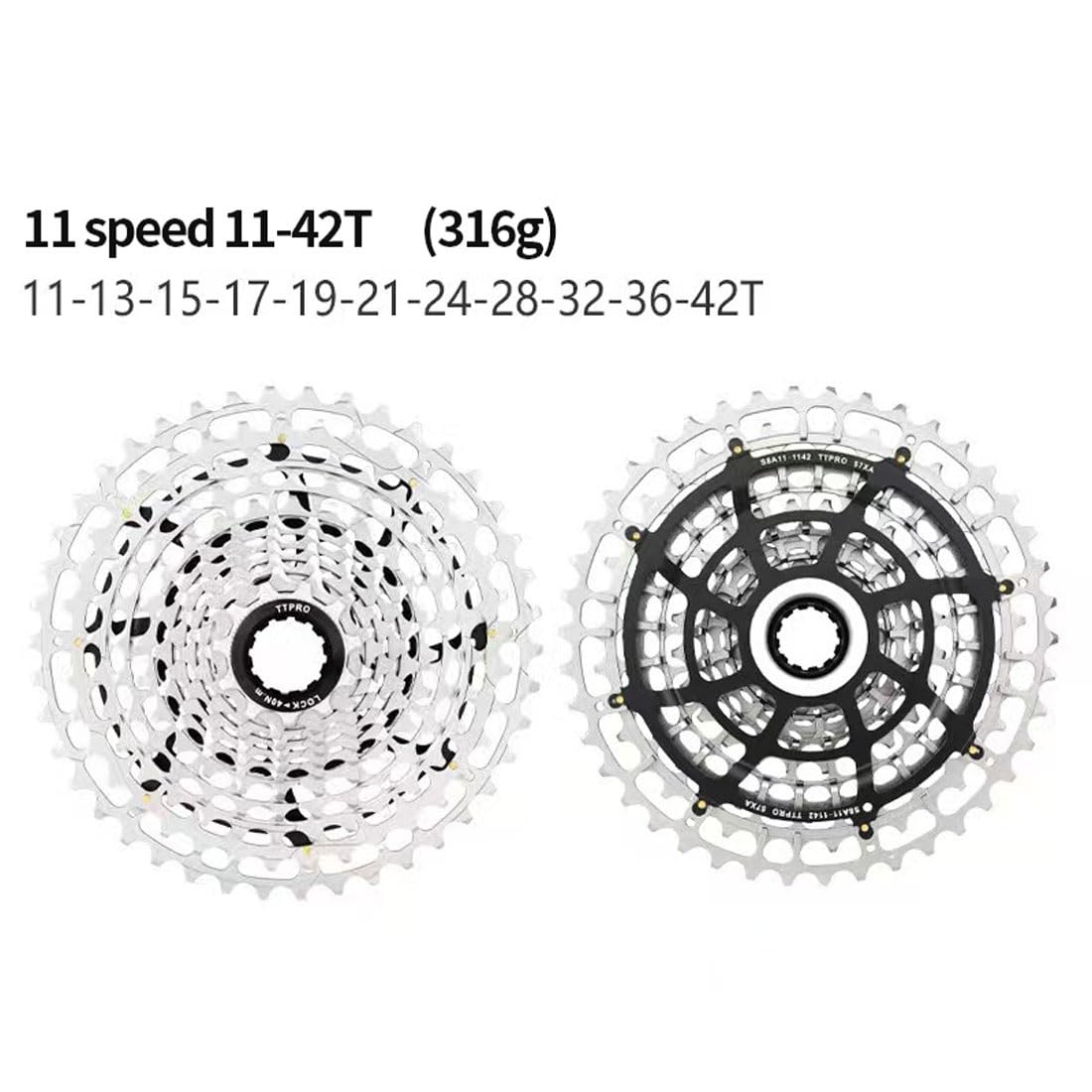 Cassetta Per Bici A 11 Velocità Pignoni HG Ultraleggeri 11-28T/32T/34T/42T