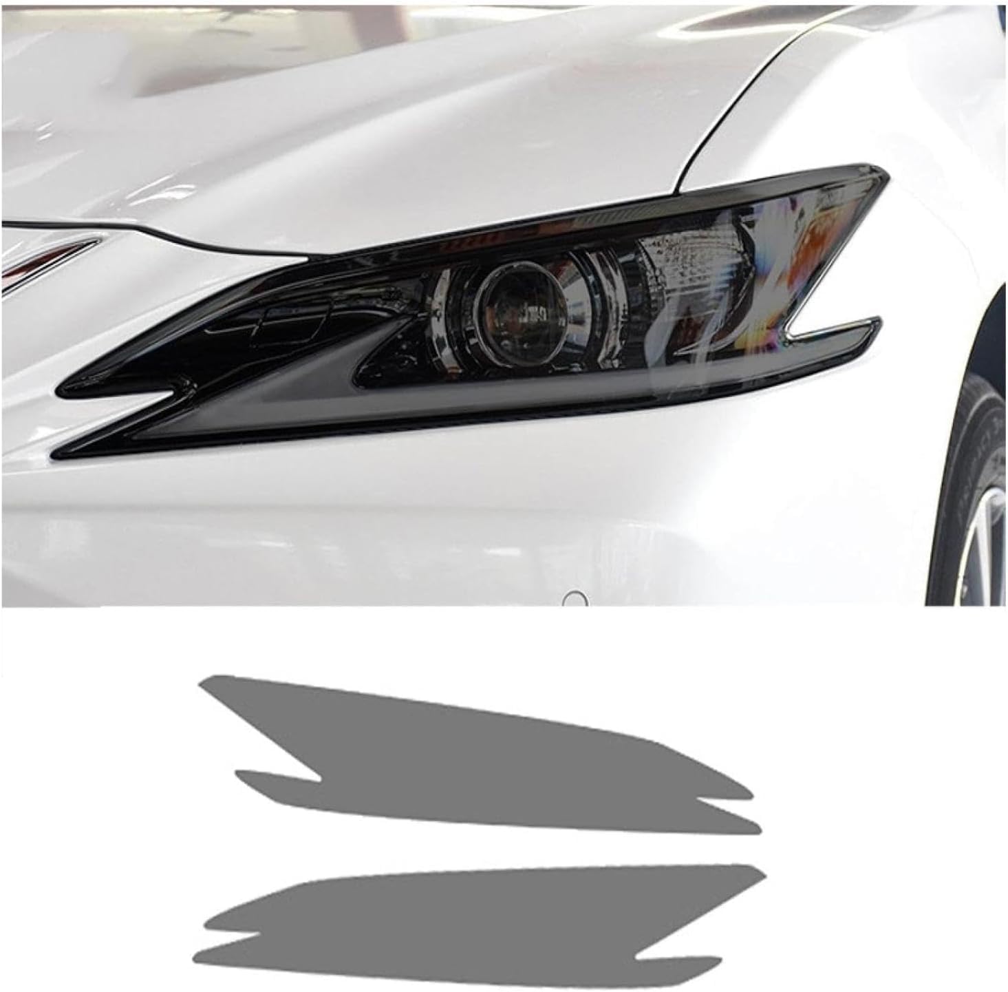 SamLng Car Front Light Film for Lexus XZ10 2018 2019 2020 Car Headlight Film Front Light Transparent Blackened Moulding Vinyl Protection Sticker Car Light Film