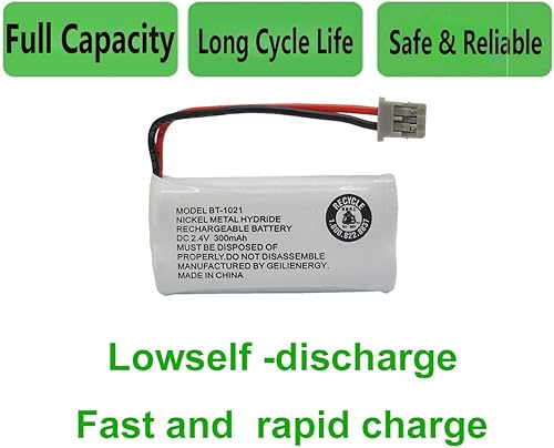 Miniatura 6 de Geilienergy BT-1021 BBTG0798001 para Uniden BT-1021 BT1021 BT-1008 BT-1016 - Batería inalámbrica para teléfono inalámbrico.