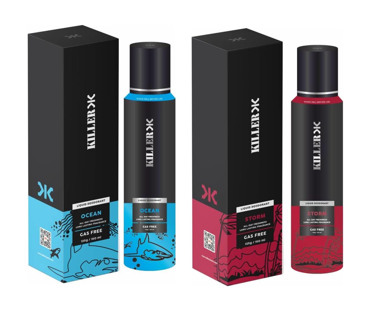 KILLER Ocean And Storm Liquid Deodorant 150ML Each (Pack of 2)-image-14
