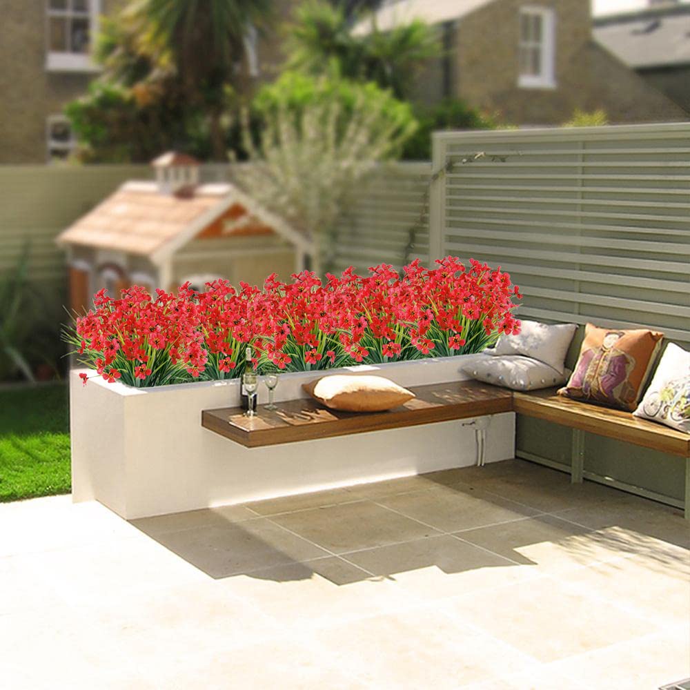 20 Bündel Künstliche Blumen Für Draußen – UV-beständig, Wetterfest, Pflegeleicht Für Garten & Terrasse