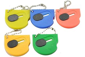 Seadream Retractable Box Cutter Ring: 5-Pack Portable Utility Pocket Knife