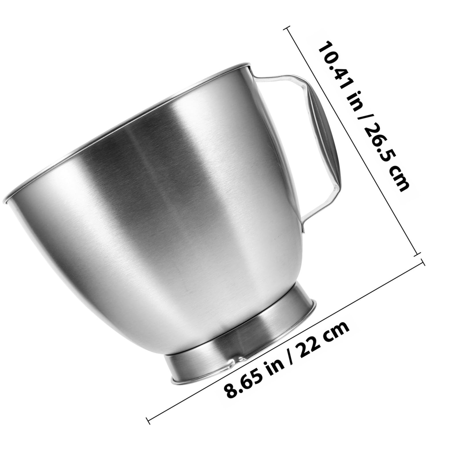 Tazón Grande para Mezclar de Acero Inoxidable 4.5l, Accesorio de Cocina Versátil y Profundo para Batir Huevos y Preparar Alimentos