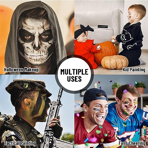 White Painted Lipstick,Matte Lipsticks Long Lasting,Soft Pigmented Lip Colour With Matte Finish And Creamy Texture,Multi-Purpose Halloween Lipstick Eye Face Paint Make Up - Image 4