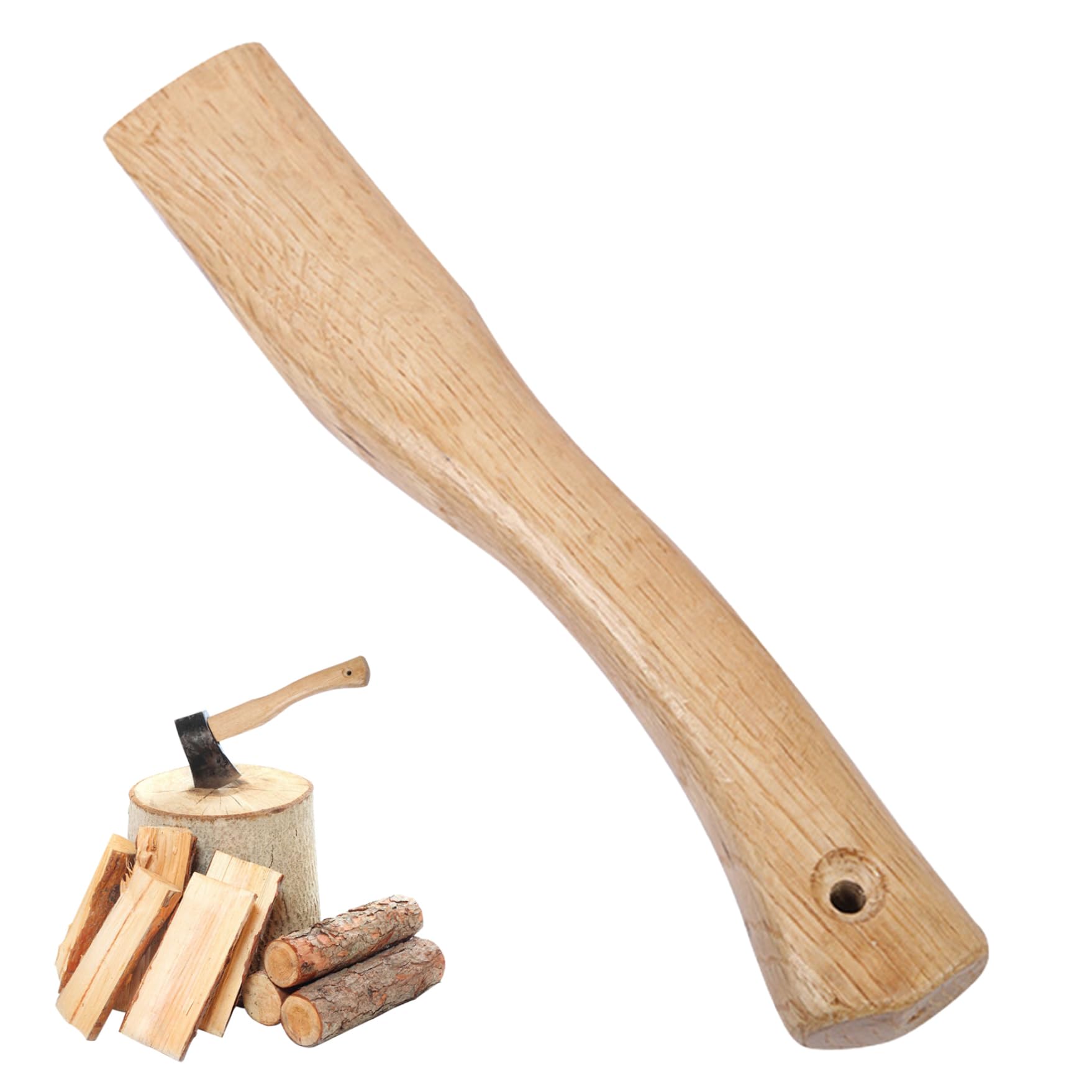 Manico In Legno Di Faggio Per Ascia Da 14,6 Pollici - Ricambio Carbonizzato Con Estremità Curva - Foto 8