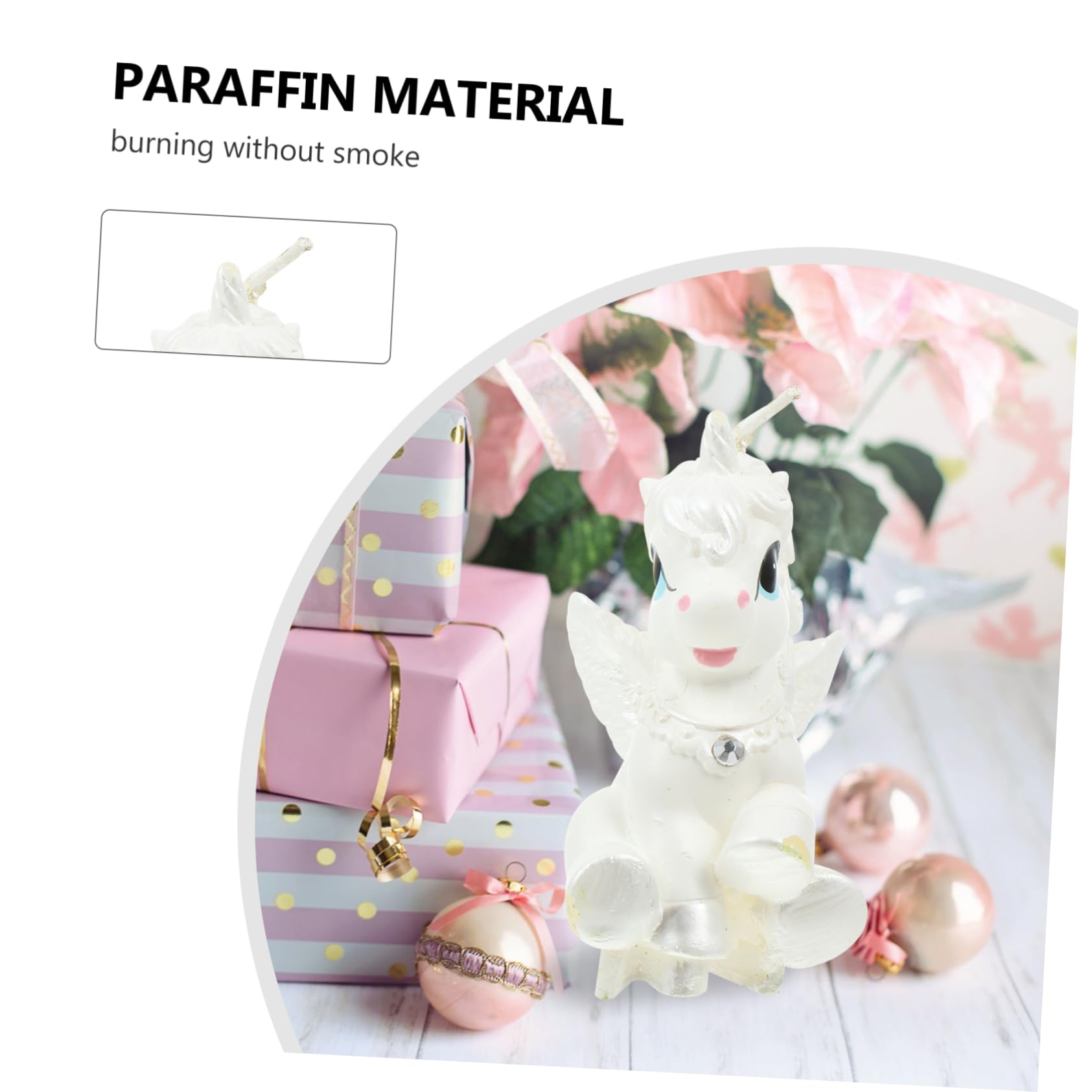 ULTECHNOVO 3 Piezas Vela Decorativa Para El Hogar Cumpleaños Fiesta Unicornio Preciosa Vela Velas De Decoración De Mesa Parafina