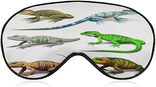 Different Types of Lizard Sleep Mask Eye Mask Eye Masks for Sleep Sleep Masks for Women Men Travel Eye Mask Adjustable Sleeping Mask Sleep Mask Blackout Cute Sleep Mask