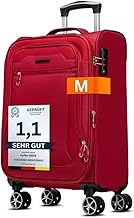 COCOONO Monterrey 360° Rotating Case - TSA Combination Lock, Telescopic Rod, Zip Expansion Fold, 8 Wheels, Address Field, red, M, Modern, elegant style, durable materials, functional design