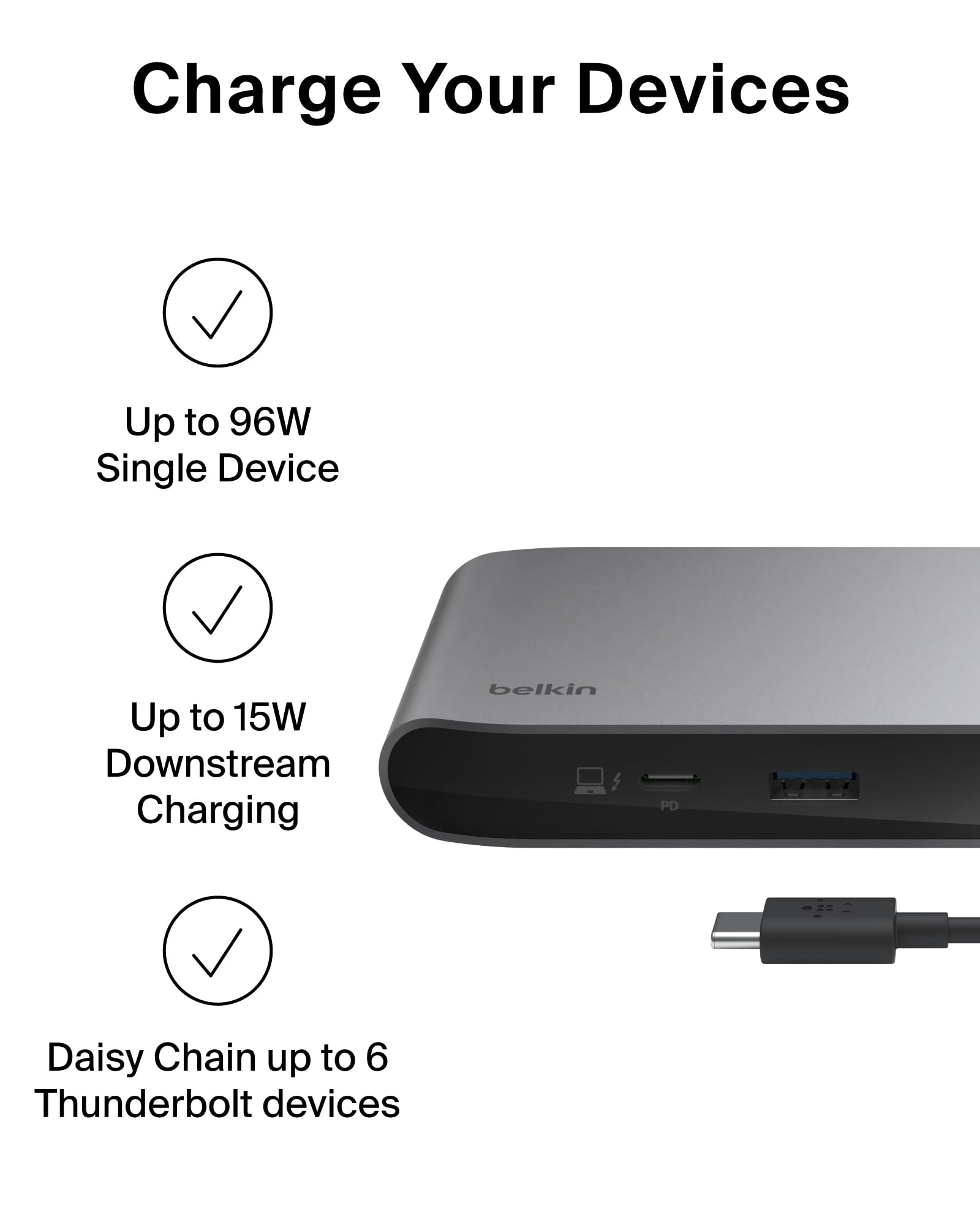Belkin Connect Thunderbolt 4 Docking Station, 5-in-1 USB-C