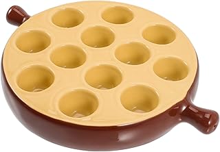 Mikinona Escargot Baking Dish High-grade Snail Plate with Non-slip Bottom Versatile Grill Pan for Seafood and Appetizers for Home and Restaurant Use