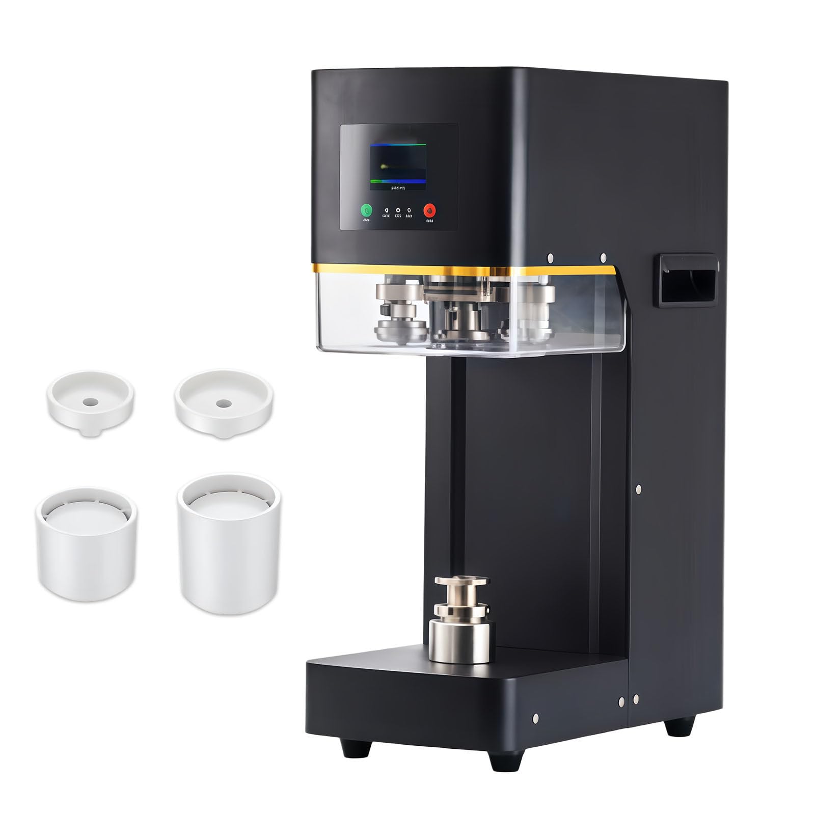 YNIYUJKL Automatic Can Sealing Machine, Electric Cup Sealer, Commercial Tin Can Sealer With Counter, 140W, Compatible With 55Mm Diameter Cans,Black