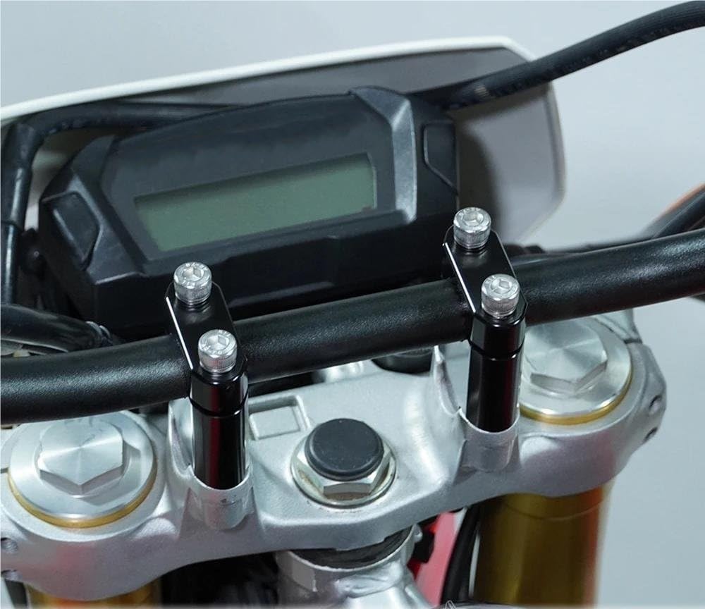 Motorbike Handlebar Risers For CRF70F For CRF150 For CRF230L For CRF150R 2007-2023 2024 2025 22 Mm 7/8" Fat Bar Handlebar Mounting Riser Clamps Motorcycle Handlebar Clamp(Silver Riser 40mm)