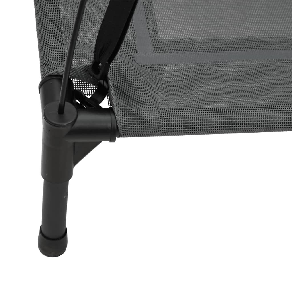 Cama para perros con techo Antracita Tela Oxford y Acero para Perro Gato Salón LH695271