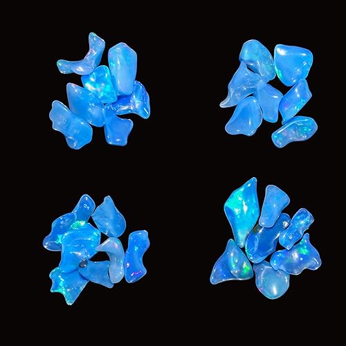 Vista 20 de 7pcs Natural Organic Pink Ethiopian Opal Crystal Gemstone, Chakra Healing Crystal, Rough Crystals and Gemstone, October Birthstone, Jewelry Making