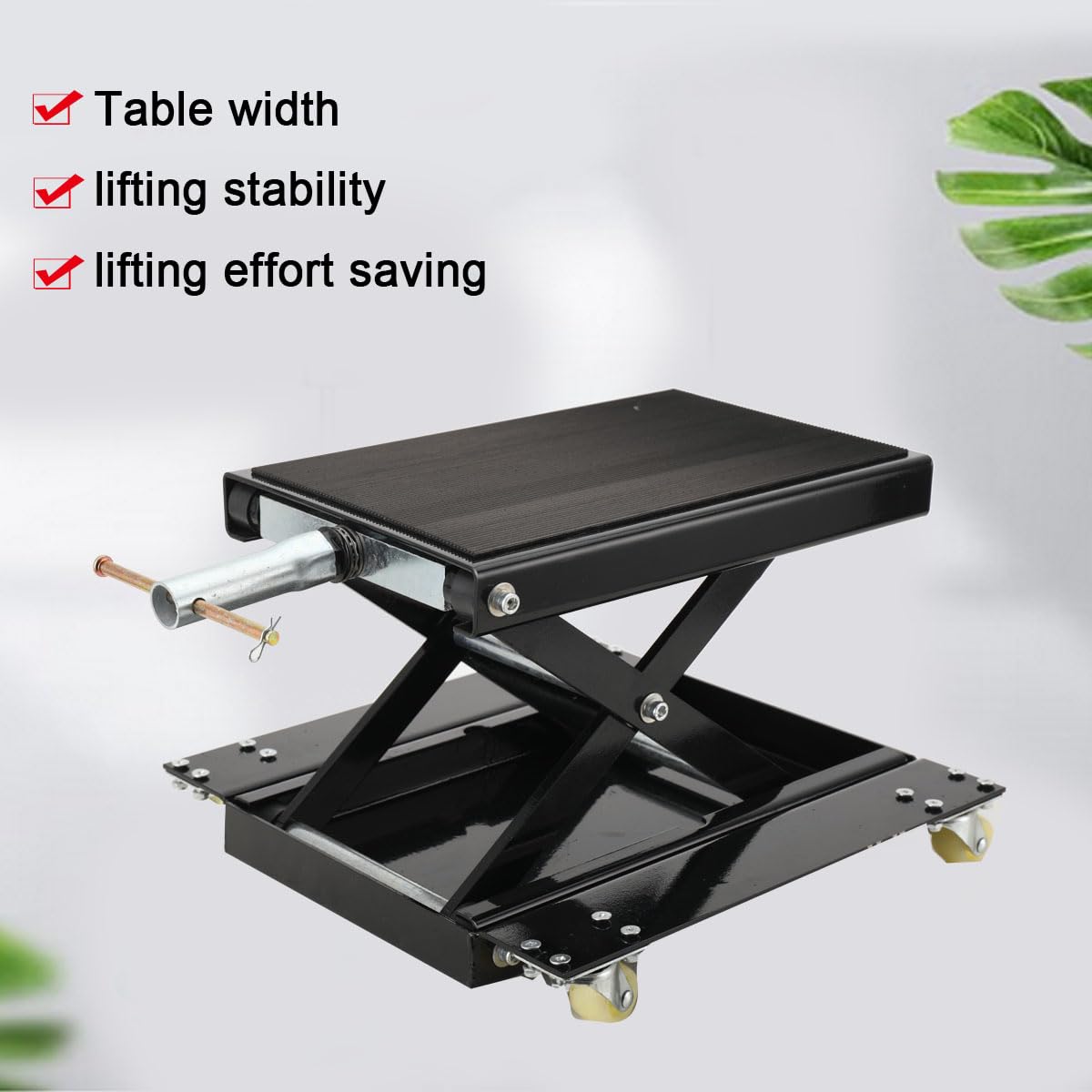 Cric de Moto Levage, Leve Moto Hydraulique Hauteur 12-39 cm Pont Élévateur Ciseaux Moto en Acier Plate-Forme Élévatrice Moto Dimension Lève Moto Sécurisée Table Élévatrice Moto Réparation Quad