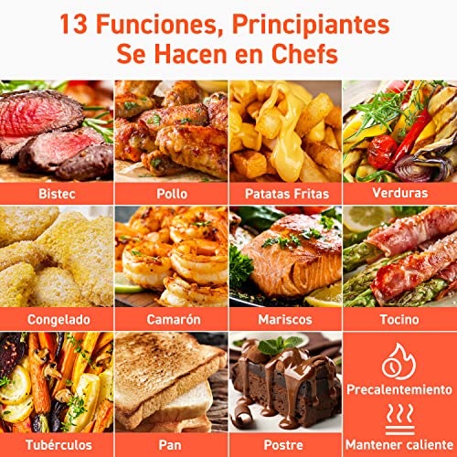 Cosori Freidora de Aire 5.5L Interior Metálico Real, Air Fryer Diseño Antióxido, Tecnología Calefacción Uniforme, 100 Recetas, Reducción de Grasas para una Vida Saludable, Eficiencia Energética, 1700W - Image 10