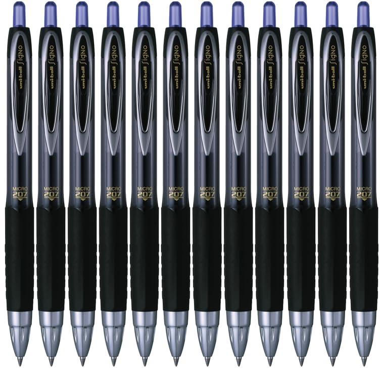 Signo UMN-207 Micro Rollerball Pen 0.5 mm Box of 12 Blue