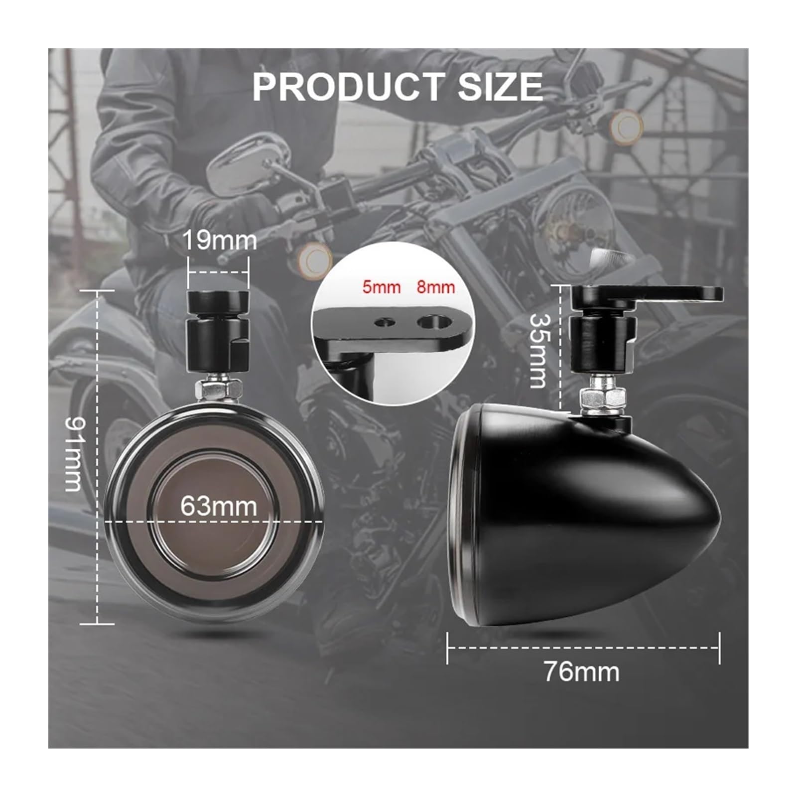 Indicatore di direzione a LED moto anteriore Indicatoris Motos