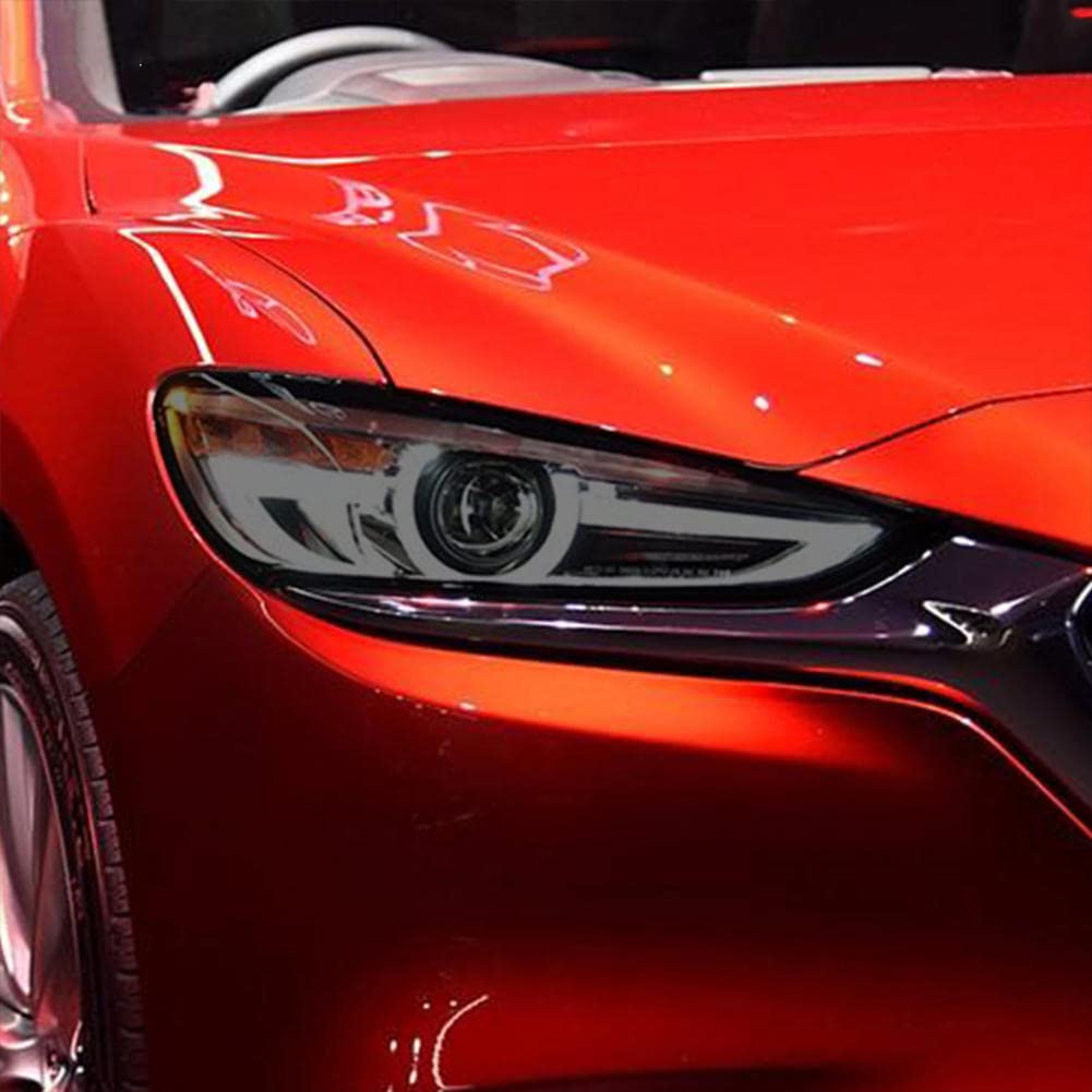 2 Pezzi Auto Faro Tinta Nero Pellicola Protettiva Vinile Protezione Adesivo TPU Trasparente, per Mazda 6 Atenza 2019 2020 Accessori