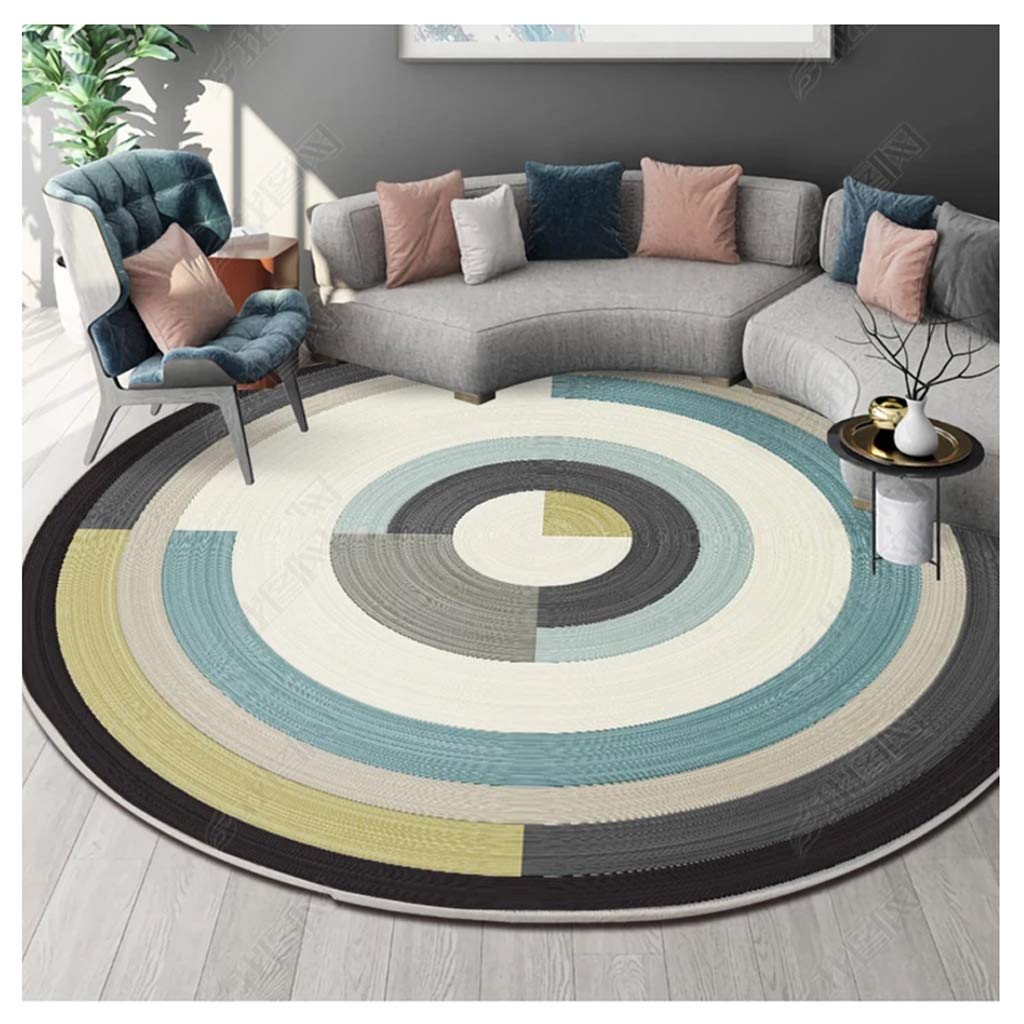 Tapis de chambre enfant rond scandinave et tapis d'éveil bébé