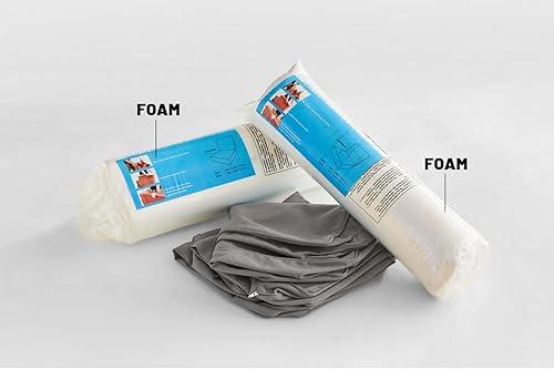 Miniatura 2 de ARTPLAN Cojín de asiento profundo para exteriores, juego de 24 x 24 x 6 pulgadas, cojín cuadrado para silla de patio de 18 x 24 pulgadas, para