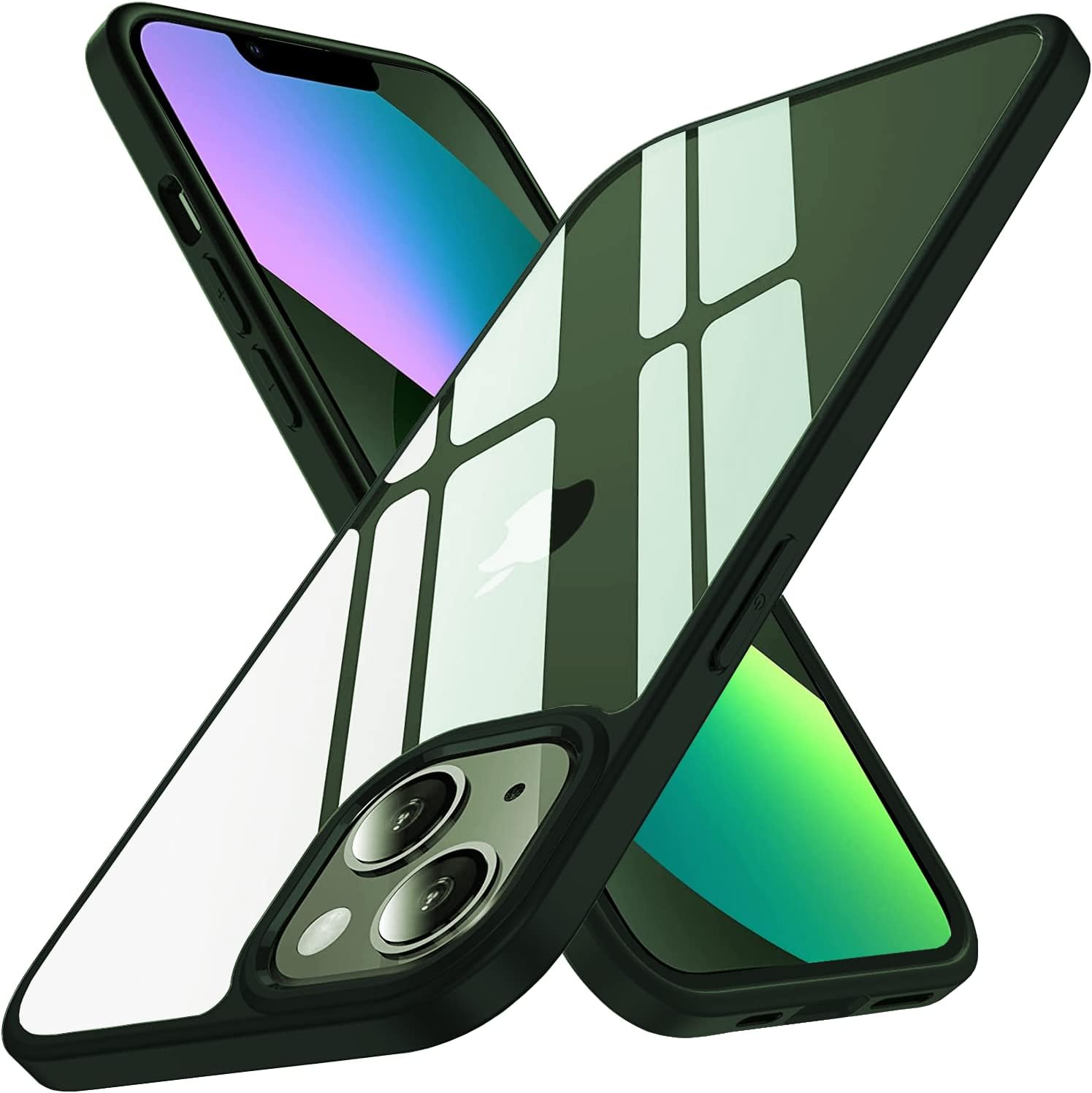 Ultra Hybrid Camera and Drop Protection Back Case Cover for iPhone 13 (Green| Polycarbonate)