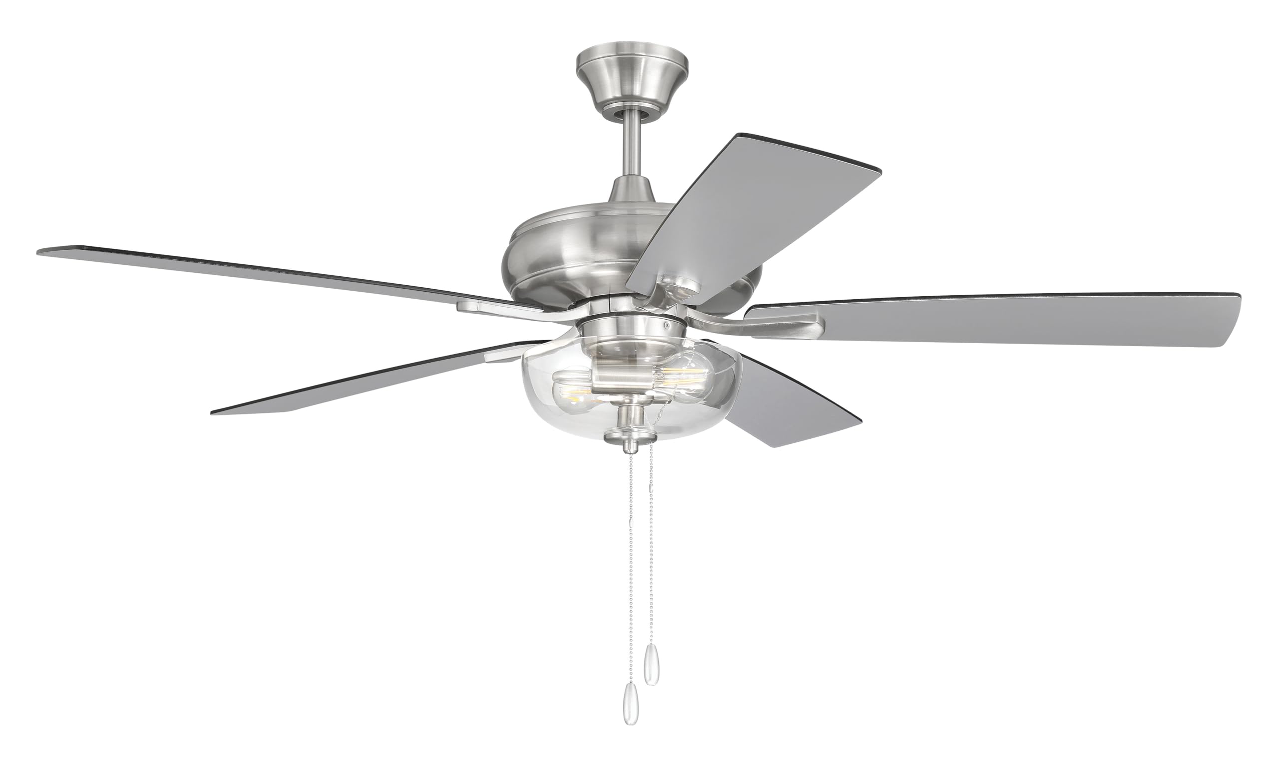 Ventilateur de plafond 132 cm Craftmade Eos pour un salon lumineux sous combles ou plafond plat