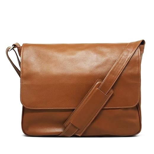 Renné Bolsa Carteiro Masculina de Couro, Alça Transversal, Estilo Carteiro, Uso Diário