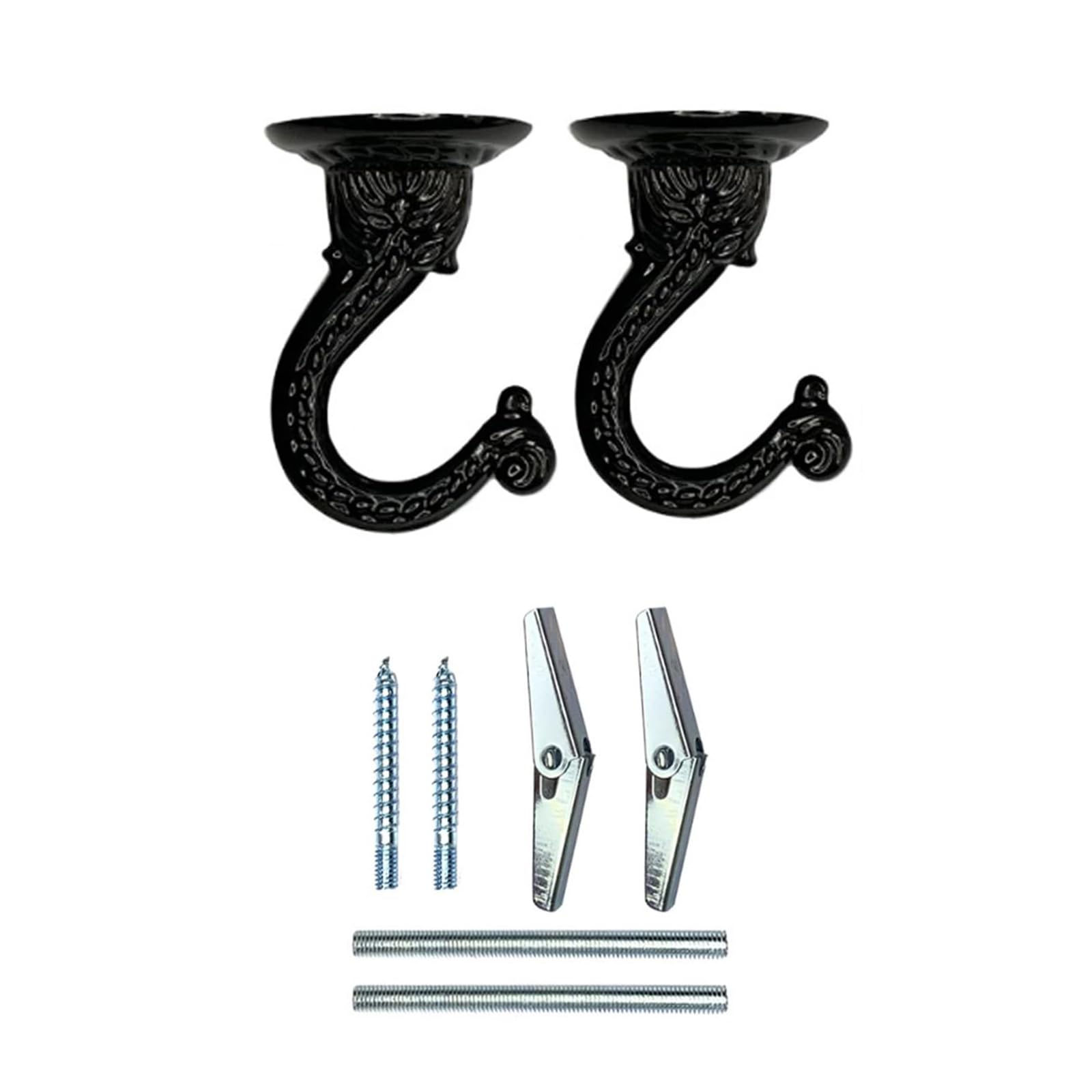 Kalttoy 2Pcs Multipurpose and Sturdy Metal Hooks for Ceiling and Wall Installation Perfect for Home and Store Decorations Rusts Resistant Hooks