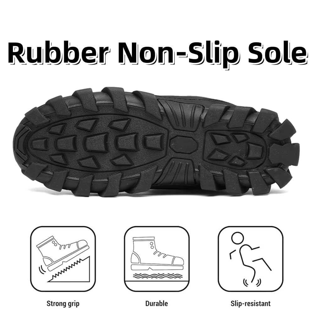 Męskie Buty Śnieżne Moda Ciepłe Sztuczne Futro Zimowe Buty Outdoor Lace-Up Wodoodporne Buty Casual Walking Kampanie Turystyczne Buty