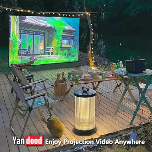 Yandood Foldable Projector Screen 120 Inch With Stainless Steel Telescopic Rod Combination Frame 16:9 Hd 4K Anti-Crease Black Backing Silver Portable Projection Screen thumb #5