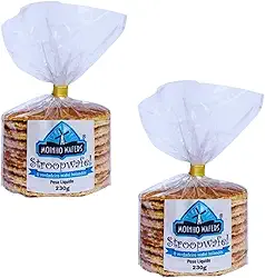 Stroopwafel Holandês Speculoos Moinho Wafers - Kit com 2 Pacotes de Stroopwafel de 230g Cada