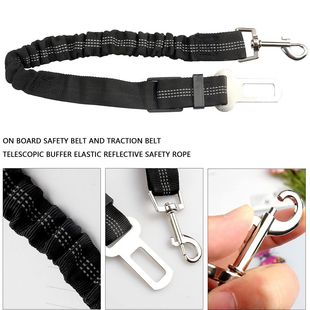 Harnais Securite Chien Harnais De Sécurité Pour Chien En Voiture - Laisse 2 En 1 Réfléchissante - Fixation Appuie-tête - Violet Harnais Auto Chien