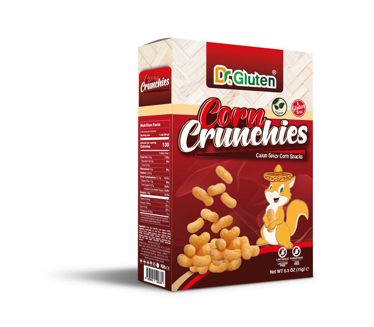 Dr. Gluten Kajun Baharatlı Mısır Çerezi (Glutensiz)