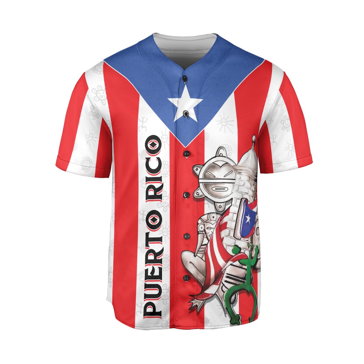 Personalized Puerto Rico Baseball Jersey Puerto Rican Jersey Camisa, Puerto Rico Flag Pride Jersey Uniform Men 14