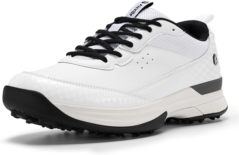 FitVille Extra Wide Golf Shoes Men Spikeless Golf Course Sneakers for Men | Professional Outdoor, Wide Width, Arch Support, Water Resistant, Slip Resistant