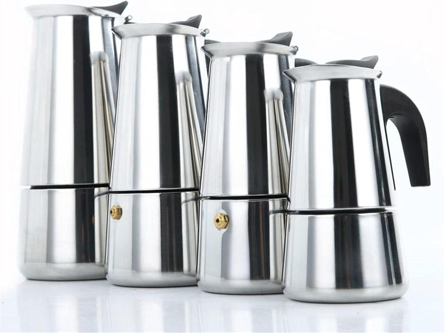 GRFIT Coffee Kettle Coffee Kettle with Ergonomic Handle Stove Top Moka Coffee Pot Stainless Steel Filter Espresso Coffee Maker Percolator Tool Flow Spout for Coffee and Tea (Color : C)