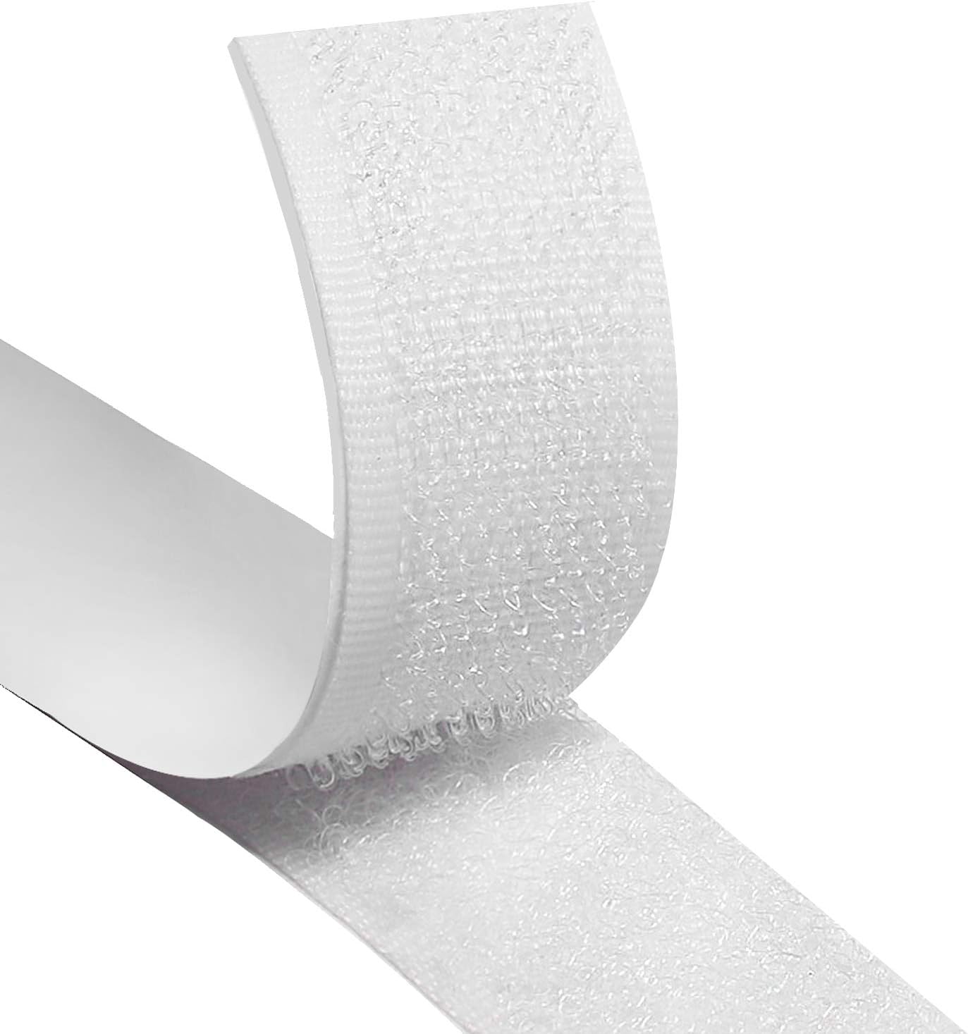 Adhesive Hook and Loop Tape,8M Self Adhesive Sticky Tape,20mm Heavy Duty Reusable Double Sided Sticky Back Fastening Tape(White)