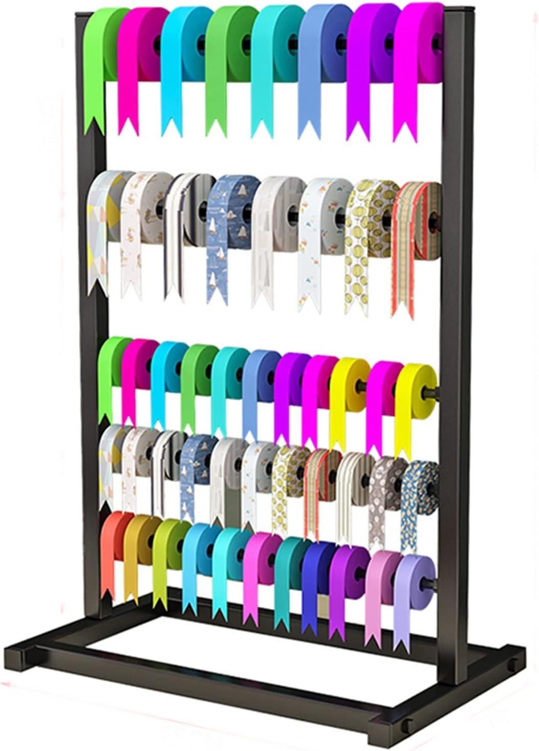 JYHHCYS Metal 4 Tier Ribbon Holder Organizer Large Capacity