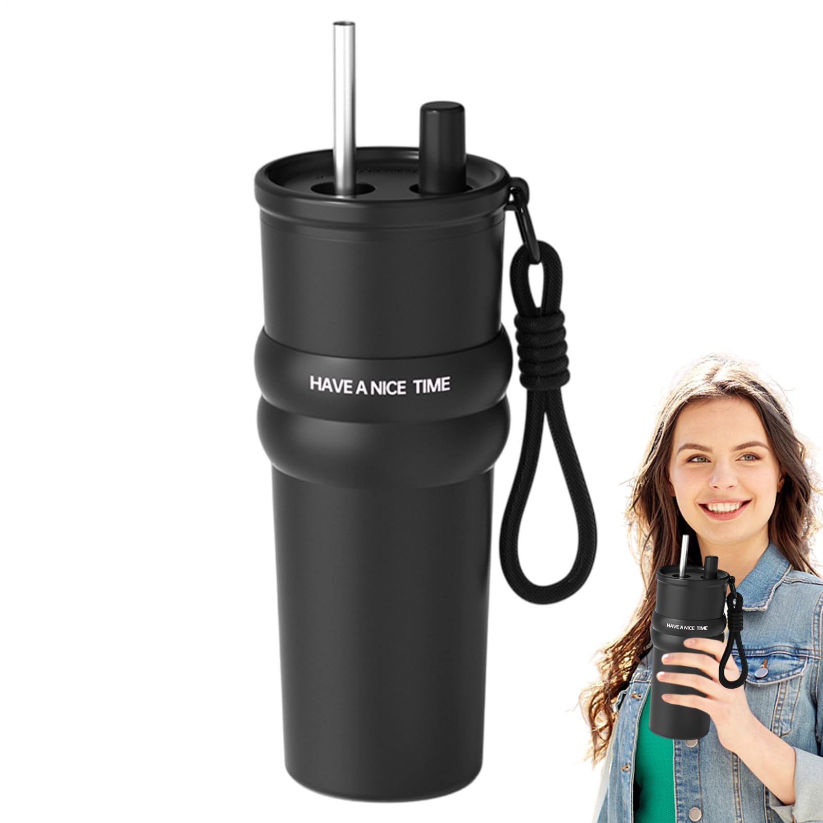 Tasse isotherme pour café étanche et grande capacité contre la soif en route