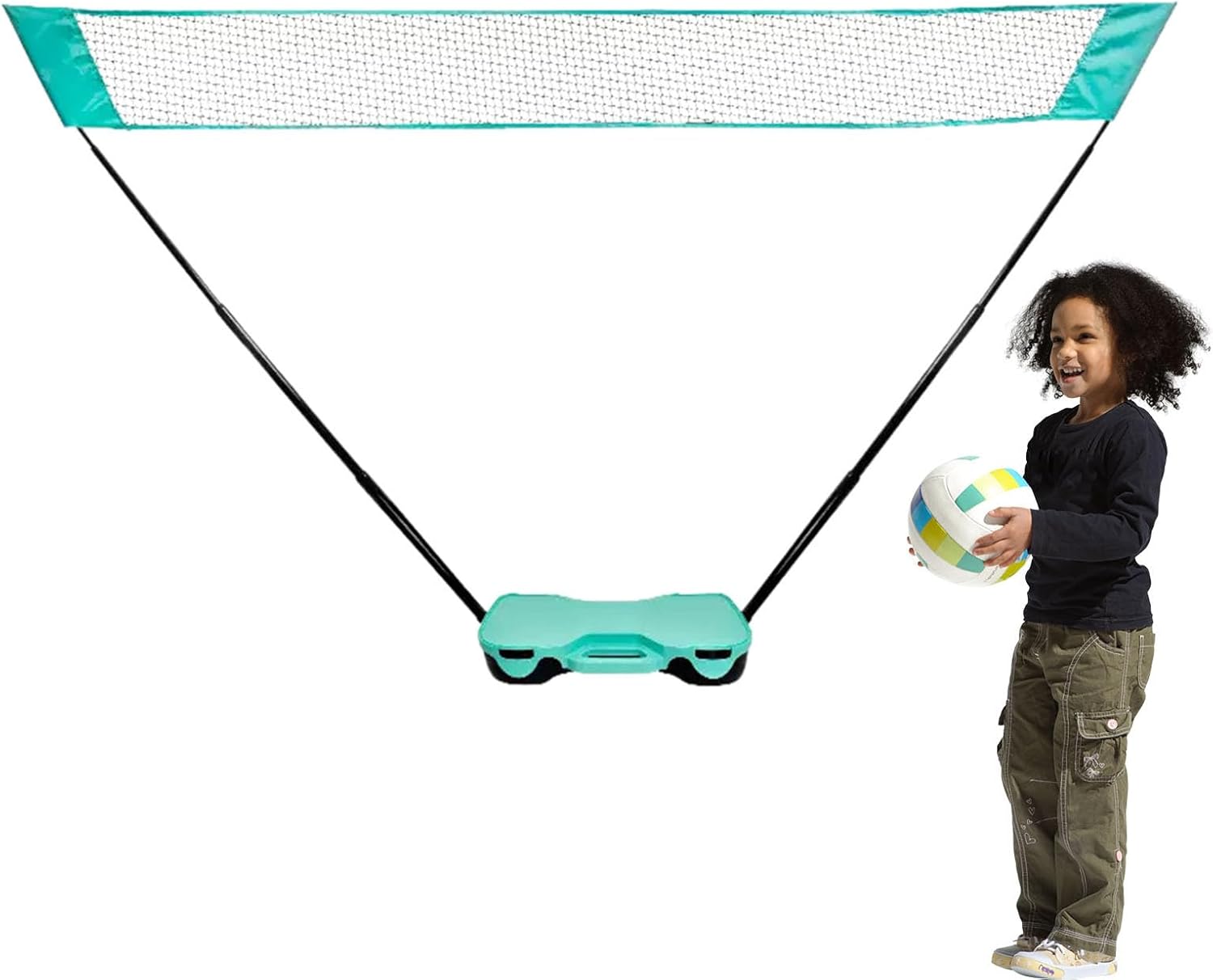 Outdoor Badminton Net | Sports Gear with Storage Base | Portable Badminton Net Sets,for Backyard Driveway Beach Outdoor Indoor Volleyball Tennis Courts Games Parties Family Vacations