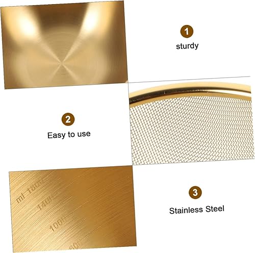 Miniatura 6 de Stainless Steel Fine Mesh Strainer with Anti-slip Flat Bottom Multi-functional Rice Washer and Vegetable Fruit Washing Basket for Kitchen Use Wire