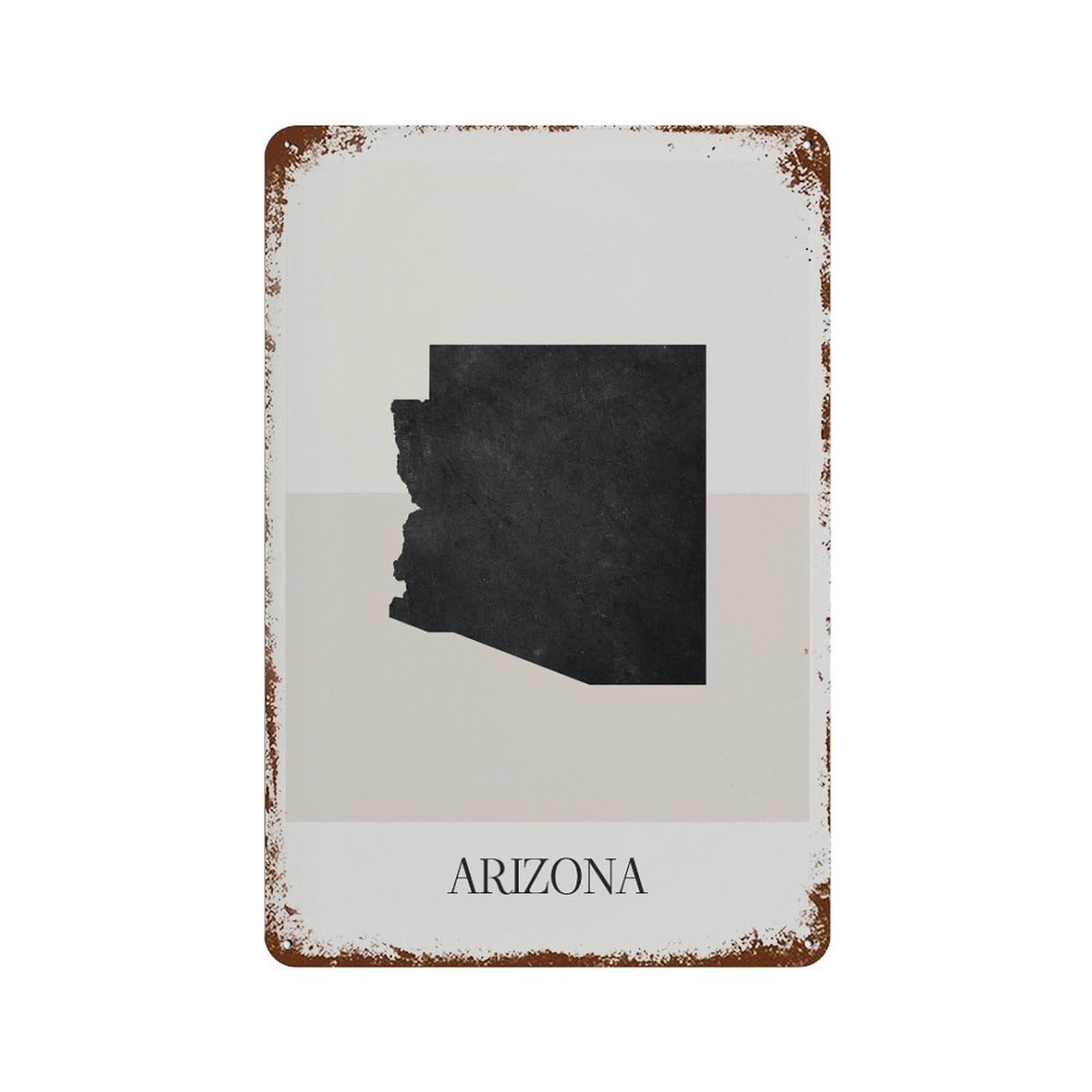 xiaoxiaoshen Arizona Map Minimalist Boho Decor For Home Or Gift (2) Wall Decor Art Metal Tin Poster Modern Home Decor Art Home Bar Shop Decorations Vintage Sign 30x20cm