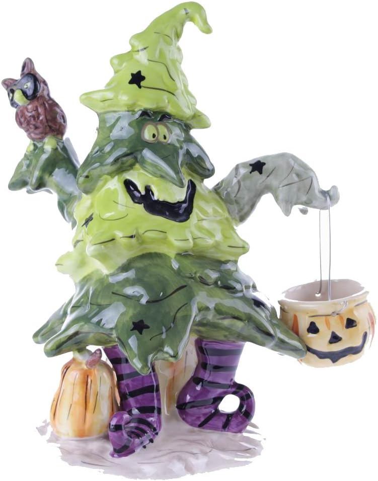 Blue Sky Ceramic, 7" x 10" x 8.5" Halloween Do Not Feed The Tree Ceramic Figurine