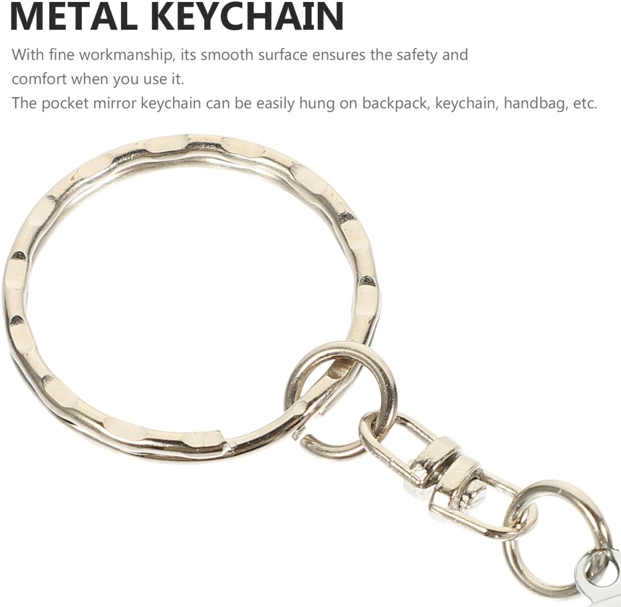 Balacoo 20 Pcs Sublimation Blank Pocket Makeup Mirrors: Folding Heart Shaped Mirror Keychain - Double Sided for Travel, Handbag, Purse - 1.77 × 1.38 Inch