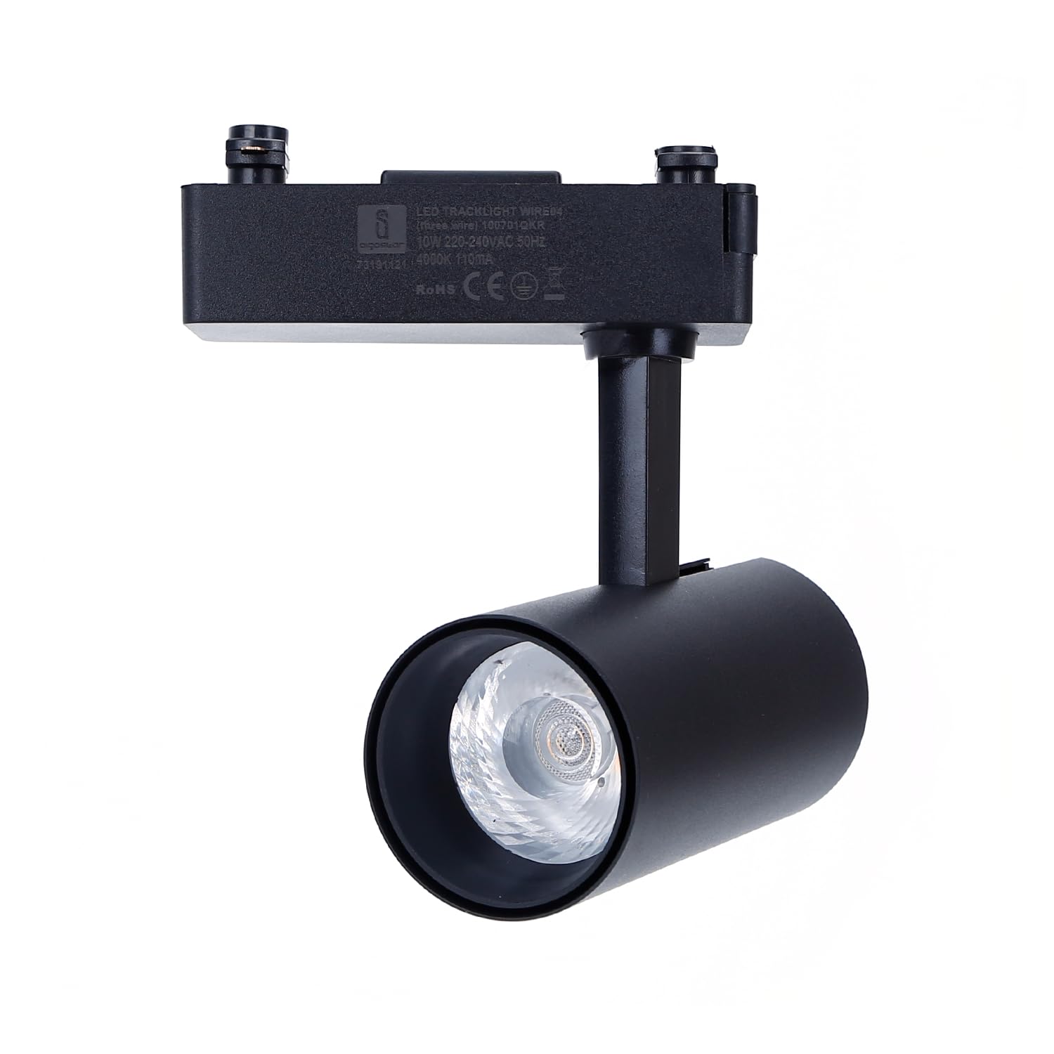 VoltShine 10W LED Track Spotlight, Black Design, Efficient Lighting, Ideal for Commercial Spaces and Interior Decoration.