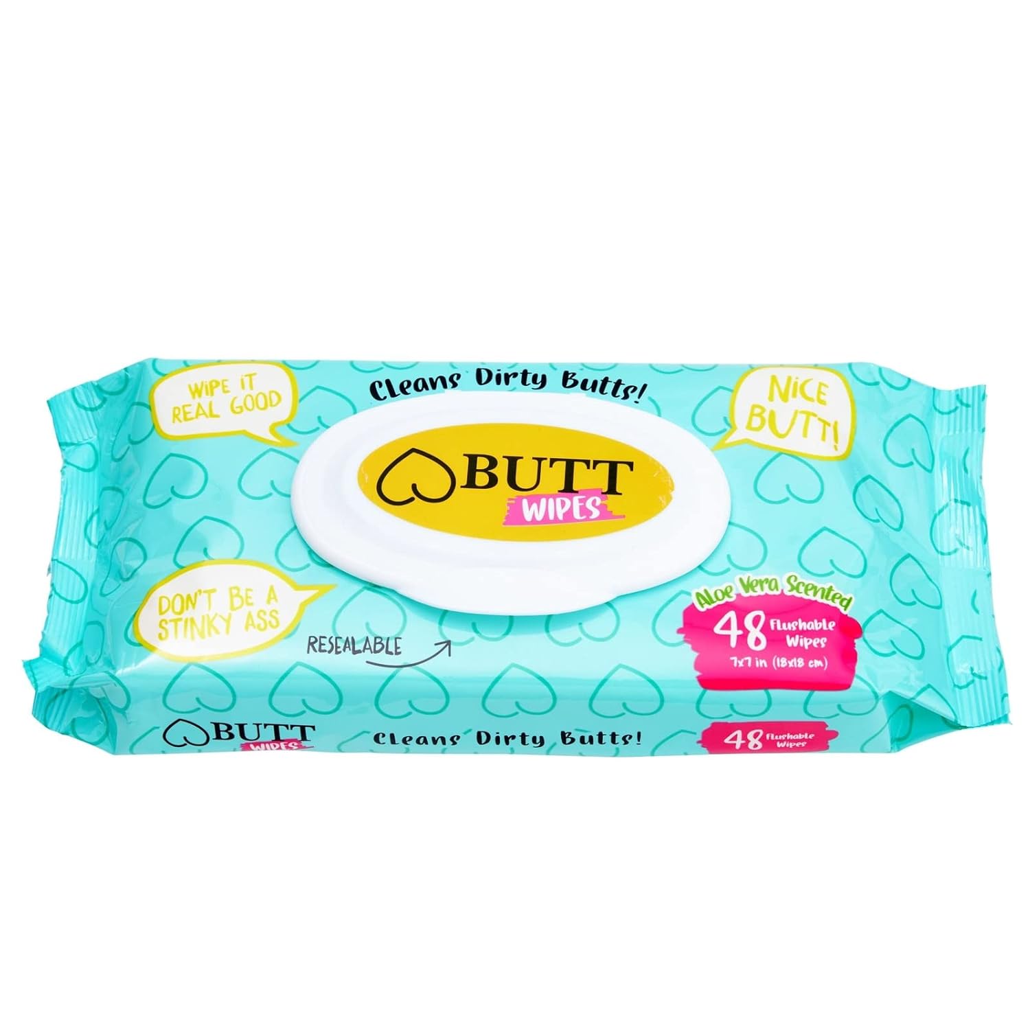 BLUE PANDA Flushable Butt Wipes - Aloe Vera Comfort for Gentle Cleansing - Scented Flushable Wipes for Adults - Travel Essentials & Septic Safe Design - Pack of 10, 48 ct